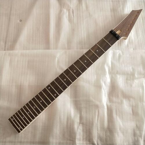 Unfinished maple 24 frets 7 strings electric guitar neck rosewood fingerboard locking nut