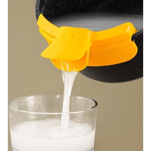 New Round Pot Silicone Soup Guide Nozzle Square Splash Scald Prevention Portable Discharge Spout Easy Clean Tomato Bisque Soup