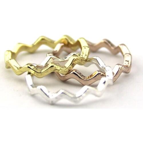 Wholesale 10pc/lot Simple Brushed Wave Rings 4 Colors For Choose Women Mens Ring Gift Anillos Mujer