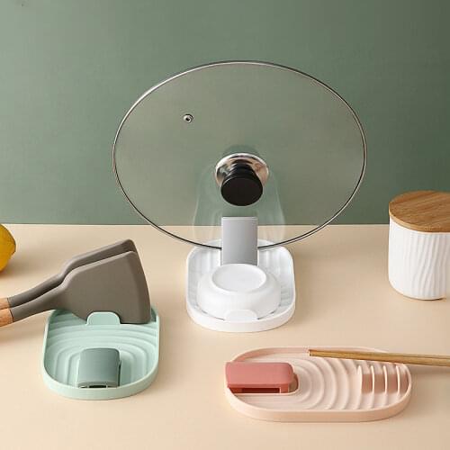 Kitchen Pot Lid Rack Foldable Multifunctional Spatula Shelves Mat Pan Cover Storage Holder Mat Tools for Home Kitchen Gadgets