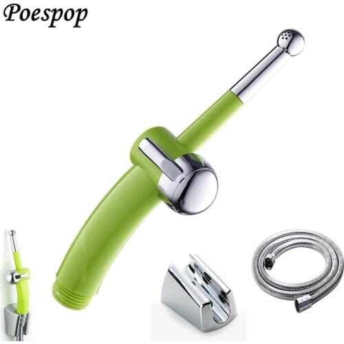 POSEPOP Toilet Bidet Sets Hand Held Portable Bidet Sprayer Shattaf Toilet Shower Spray Set Vaginal Anal Implement Cleaning tools