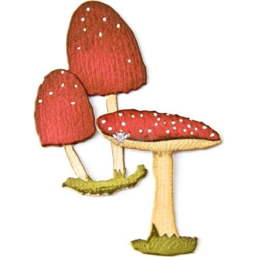 Mmao Crafts Metal Steel Cutting Dies New Mushroom decoration Stencil For DIY Scrapbooking Paper/photo Cards Embossing Dies
