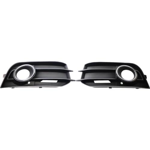 Fog Light Grille Durable Anti-corrosive Black L/R Front Bumper Fog Lamp Grill 8X0807681A 8X0807682A for Audi A1 11-14