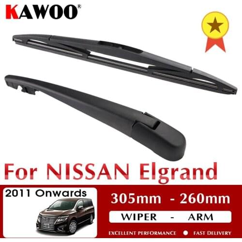 KAWOO Car Rear Wiper Blade Blades Back Window Wipers Arm For Nissan Elgrand Hatchback (2011 Onwards) 305mm Auto Windscreen Blade