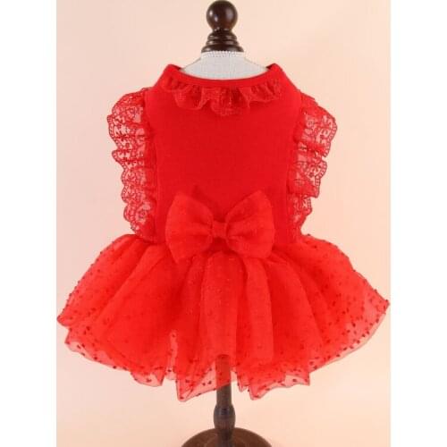 Dog Wedding Dress Cat Puppy Small Dog Costumes Chihuahua Yorkshire Pomeranian Shih Tzu Maltese Bichon Poodle Schnauzer Clothes