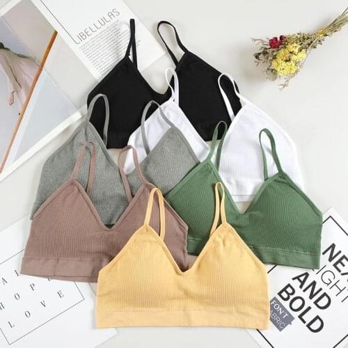 ATHVOTAR Female Bralette Tube Top Sleeveless Seamless Women Tank Tops Padded Wireless Bra Lingerie Solid Underwear
