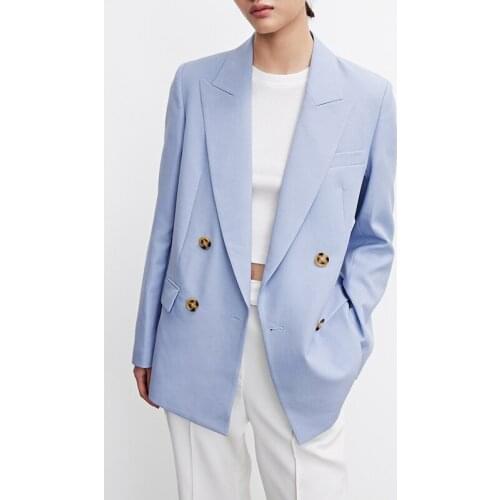 2021 New Womens Blazer Spring Autumn Solid Jacket Office Lady Top Suit Business Female Blazer Coat Women One Piece Outwear