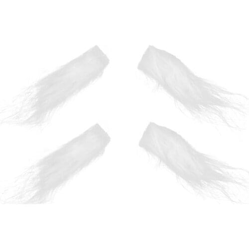 2 Pairs Masquerade Eyebrows Costume Decor Party Cosplay Dress Props (White)