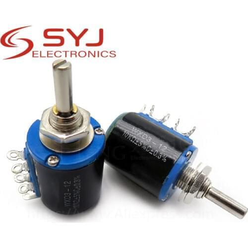 2PCS WXD3-12-1W 100 220 470 1K 2K2 3K3 4K7 10K 22K 33K 47K Ohm 100R 220R 470R 2.2K 3.3K 4.7K WXD3-12 1W Wirewound Potentiometer