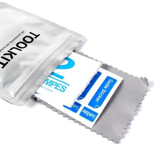 200pcs Dust film + clean cloth + alcohol wet bag Three-piece Suit tempered glass film Clean Smart Mobile Phone Screen FilmKJ-709