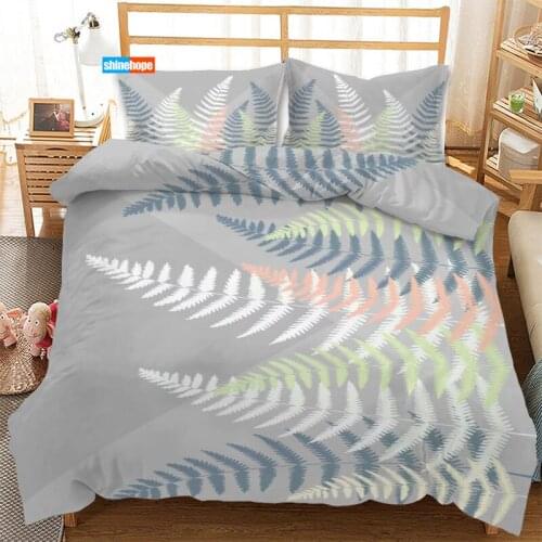 3 Pcs Luxury Duvet Cover Set Fashion Hand Painted Plants Sets Comforter Duvet Cover Pillowcase Home Textiles