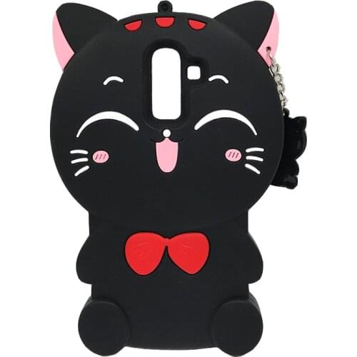 3D Cute Cartoon Lucky Cat Rubber Case For Samsung Galaxy J3 2016 2017 J6 J7 J8 J2 Pro 2018 Soft Silicone Cover S8 S9 S10 Plus