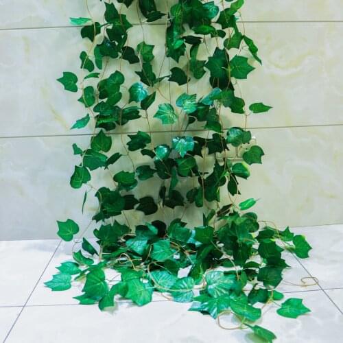 5PCS Artificial Plants Plant 36pcs Leaf artificial Flower Silk Grape Leaf Hanging Garlands Faux Vine Wedding Decoration For Home