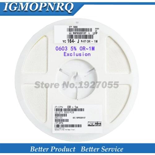 5000pcs 0603*4 8P4R 2*4P SMD Network Resistor array 0 ohm ~ 910 ohm 1K ~ 910K 1K 10K 100K 1M 1 10 100 220 ohms