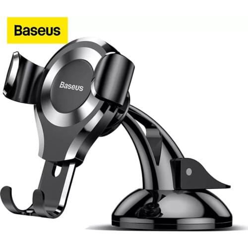 Baseus Gravity Car Phone Holder For iPhone 12 11 Huawei Samsung Car Dashboard Adjustable Phone Stand For Smartphone 4-6.5 inch