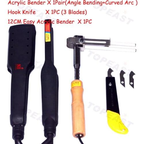 Free Shipping One Set AC 110v -220v Arc Shape Bending Tool+Acrylic Letter Angle heat Bender tool +Right angle bending machine