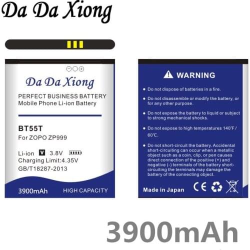 Da Da Xiong 3900mAh BT55T BT55S Battery for ZOPO 999 998 9530 9520 3X ZP998 ZP999 ZP3X ZP9520 ZP9530