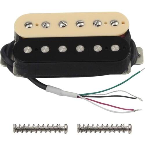 FLEOR Alnico 5 Electric Guitar Humbucker Neck Pickup Zebra Color for Guitar Parts Replacement