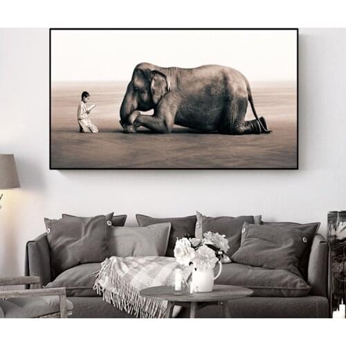 Buddha Canvas Painting Nordic Posters and Prints Zen Home Decoration Elephant Religion Art Wall Picture for Living Room Decor