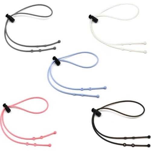 L93F 10Pcs/Set Adjustable Face Mask Silicone Lanyard Rope Multifunction Eyeglass Anti-Lost Strap Mouth Cover Holder Hanging Neck