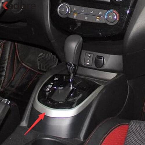 For Nissan Qashqai 2015 2016 2017 ABS Matte AT Interior Accessories Trim Gear Shift Control Panel Cover Sticker Styling
