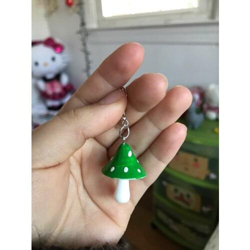 1 Pair New earring Pink yellow green blue purple Mushroom Long Pendant Earring For Women Girls Kids Jewelry Accessories DIY Gift