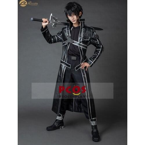 New Novel Game Play Hot Sword Art Online Kirigaya Kazuto Kirito Leather Cosplay Costume Halloween Christmas Easter C00079