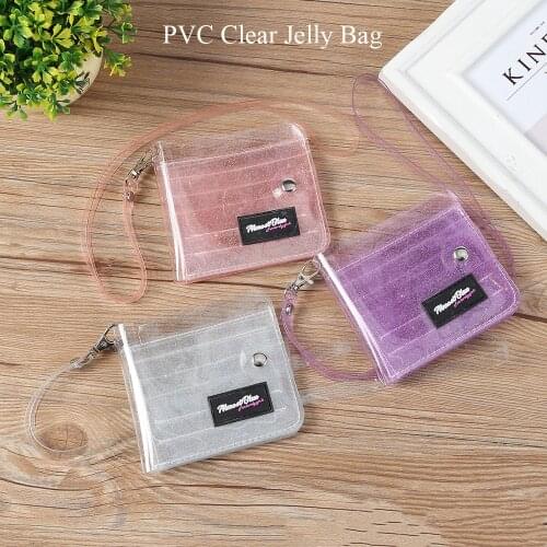 Pvc Clear Jelly Bag Mini Money Wallet Card Holder Transparent Women Purse Ladies Purse Wallet Jelly Card Holder
