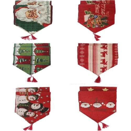 Christmas Linen Table Runner Fabric Path Decorations Decor Centers of Dining Table Road Burlap Mantel Yute Macrame Mesa