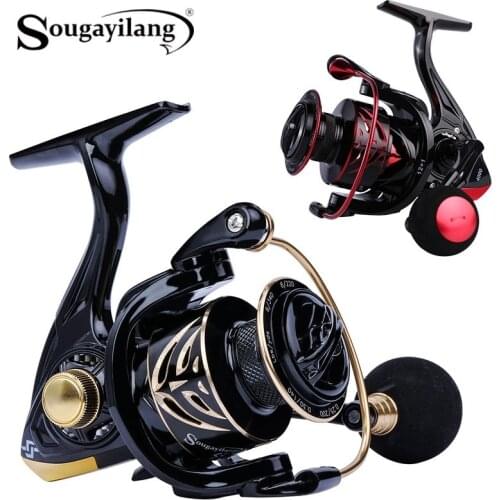 Sougayilang Fishing Reel 5.2:1 High Speed 12+1BB Spinning Reel Salt Water/Fresh Water Fishing Tools Fishing Tackle 12KG Max Drag