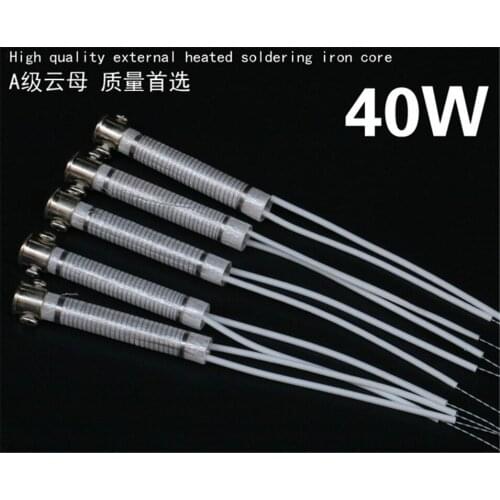 10pcs High Quality 220V 40W Soldering Iron Core Heating Element Replacement Spare Part Welding Tool Electric iron core