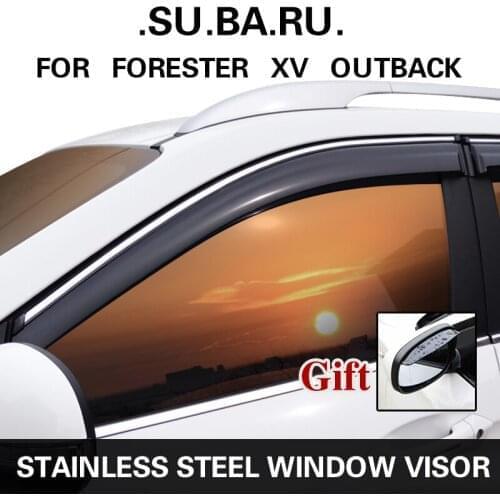 SHITURUI Window Visor Vent Sun Rain Deflector Guard For MAZDA 3 6 8 CX-4 CX-5 CX-7 ATENZA Axela Stainless steel air