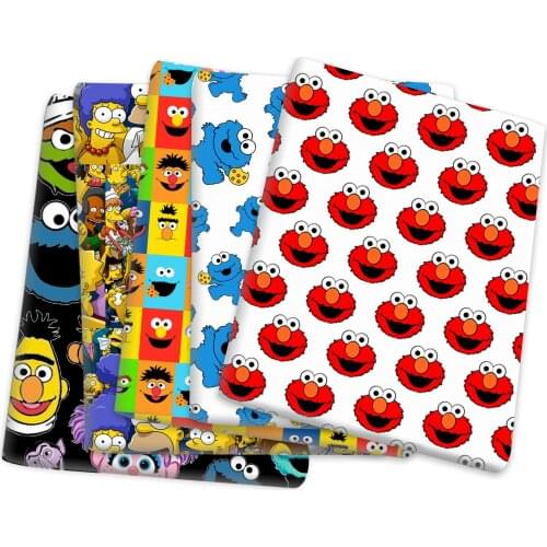 50*145cm Cartoon Printed Polyester Cotton Fabric for Tissue Sewing Quilting Fabrics Needlework Material DIY Handmade,c19238