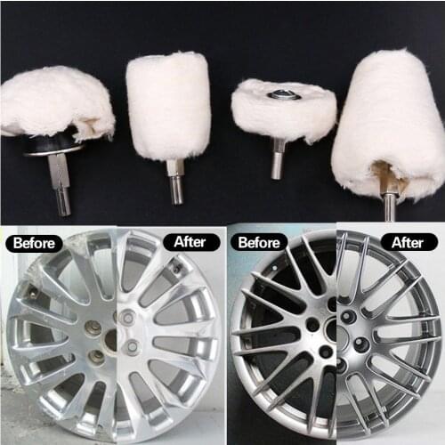 TORO 2/3 Inch T-shaped White Cloth Cylinder Cone Polishing Wheel Mirror Polishing Buffer Cotton Pad with 6mm Shank Diameter