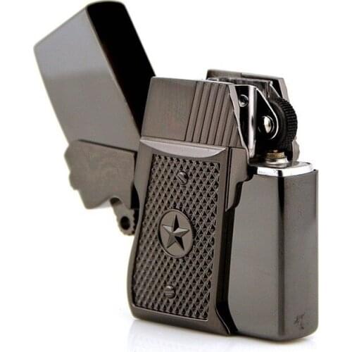 Gun Armor Weighted High-grade Pure Copper Kerosene Lighter Smoking Accessories Gadgets for Men Regalos Para Hombre Originales