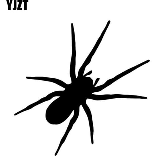YJZT 15.5CM*15.5CM Spider Pattern Decorate Bumper Car Stickers Vinyl Decal Black/Silver C4-2805