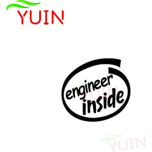 Engineer Inside Creative Car Sticker Fashion PVC Cars Accessories Body Decoration High Quality Waterproof Sunscreen Decals