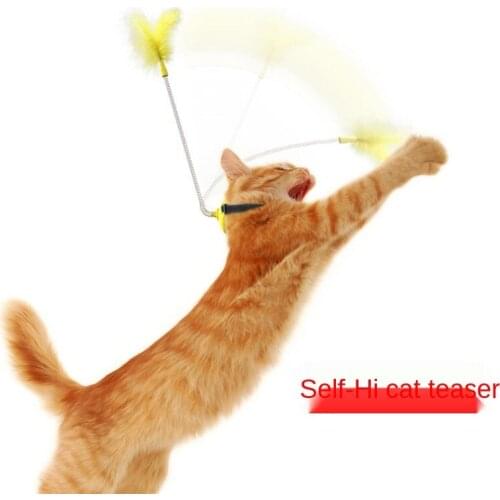 1Pc Pet Supplies Cat Self-Hey Funny Cat Stick Feather Interactive Toy Cat Toys Cat Supplies Cat Stuff Cat Wand Stick Feather