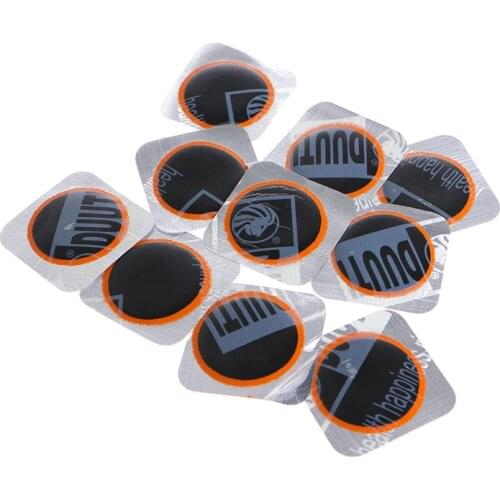 10Pcs 25mm Bicycle Bike Repair Fix Kit Flat Rubber Tire Tyre Repair Patch Kit Cycling Tools