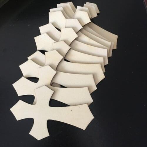 10 Pieces Wooden Unfinished Cross Pendants Beads Dyed Natural Polished Crafts DIY Jewelry Necklace Bracelet Projects F