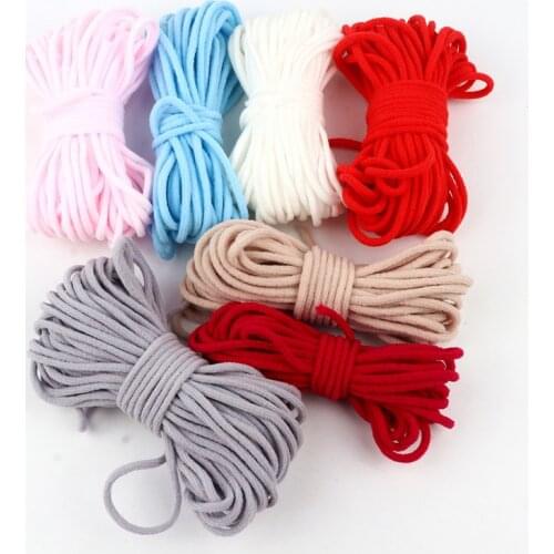 10Yard 3MM Round Mouth Mask Elastic Band Mask Rope Rubber Band Tape Mask Ear Hanging Rope Belt String Oil Core DIY Sewing Crafts
