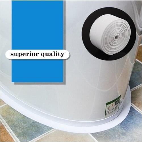 2.2cm Wide Sealing Strip TapeBathroom Kitchen Shower Sink Bath Caulk Strip Self Adhesive Waterproof Wall Sticker Sink Edge Tape