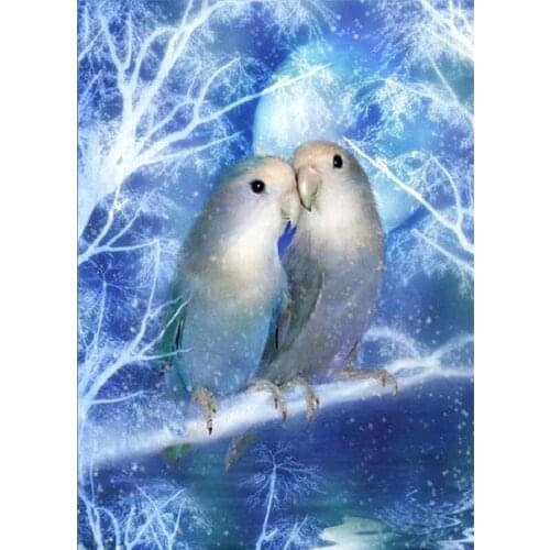5D DIY diamond painting two birds rhinestone embroidery parrot diamond mosaic pattern couple style cross stitch home decoration
