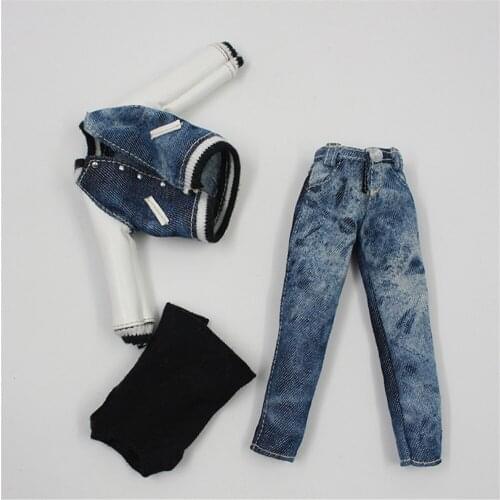 DBS blyth clothes to jeans wear jeans uniform it suitable for 1/6 30cm bjd joint body licca icy