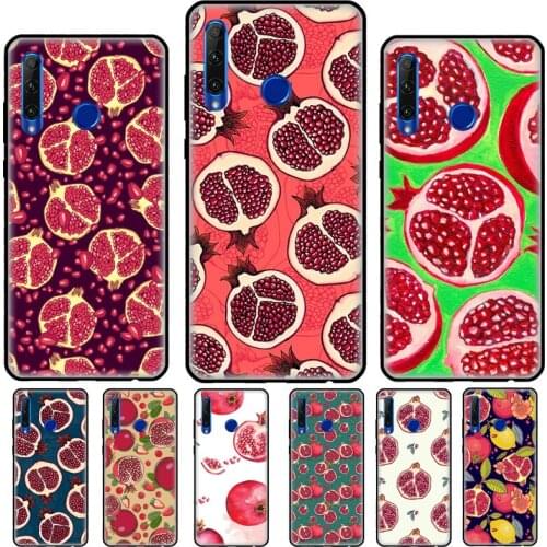 Tropical pomegranate pattern For Huawei Honor 8X 9X 7X 7C 6A 8A 7S 8S 8 9 10 10X Lite 10i 7A 20 6C 4C Pro Case Cover