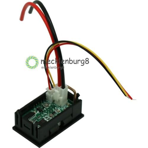 0.28 Inch Red Blue LED Dual Display 4 Bit 5 Wires DC 200V 10A Digital DC Voltmeter Ammeter Voltage Current Meter Power Supply