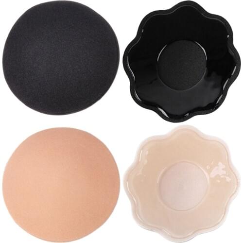 Women Bra Hot Selling Breathable Nipple Pasties Silicone Bra Pads Anti-bumping Anti Emptied Chest Paste Lift Breast Nipple Cover