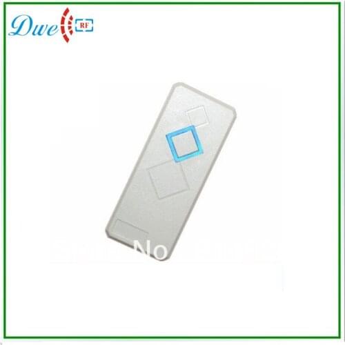 DWE CC RF Free Shipping + 13.56Mhz MF wiegand 26 output format proximity reader + waterproof proximity card reader white color