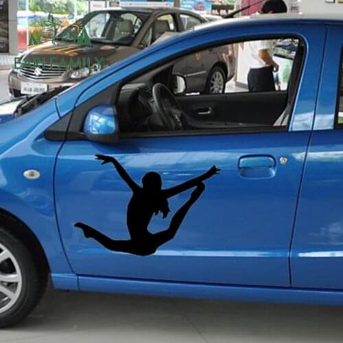 EARLFAMILY 2x Sexy Girl Gymnast To Show Their Superior Technical Art of Car Stickers Kayak Canoe Car Cover Vinyl Decal 9 Colors