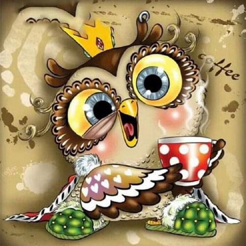 Evershine 5D DIY Diamond Painting Owl Diamond Embroidery Animal Cross Stitch Full Square Round Rhinestones Pictures Handicrafts